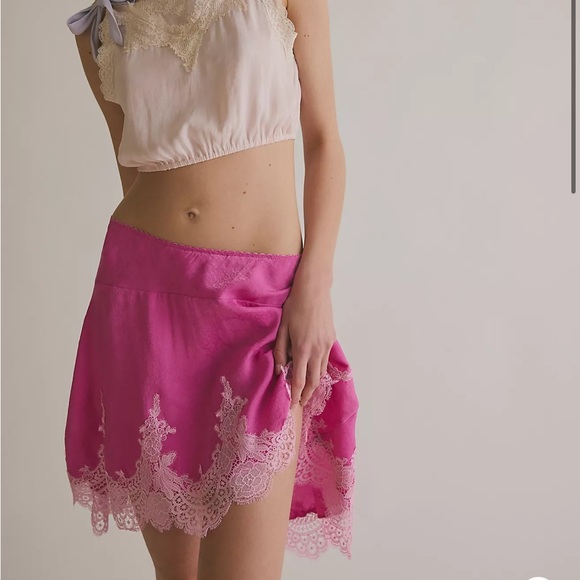Free People Dresses & Skirts - Free People Fuchsia Slip Skirt